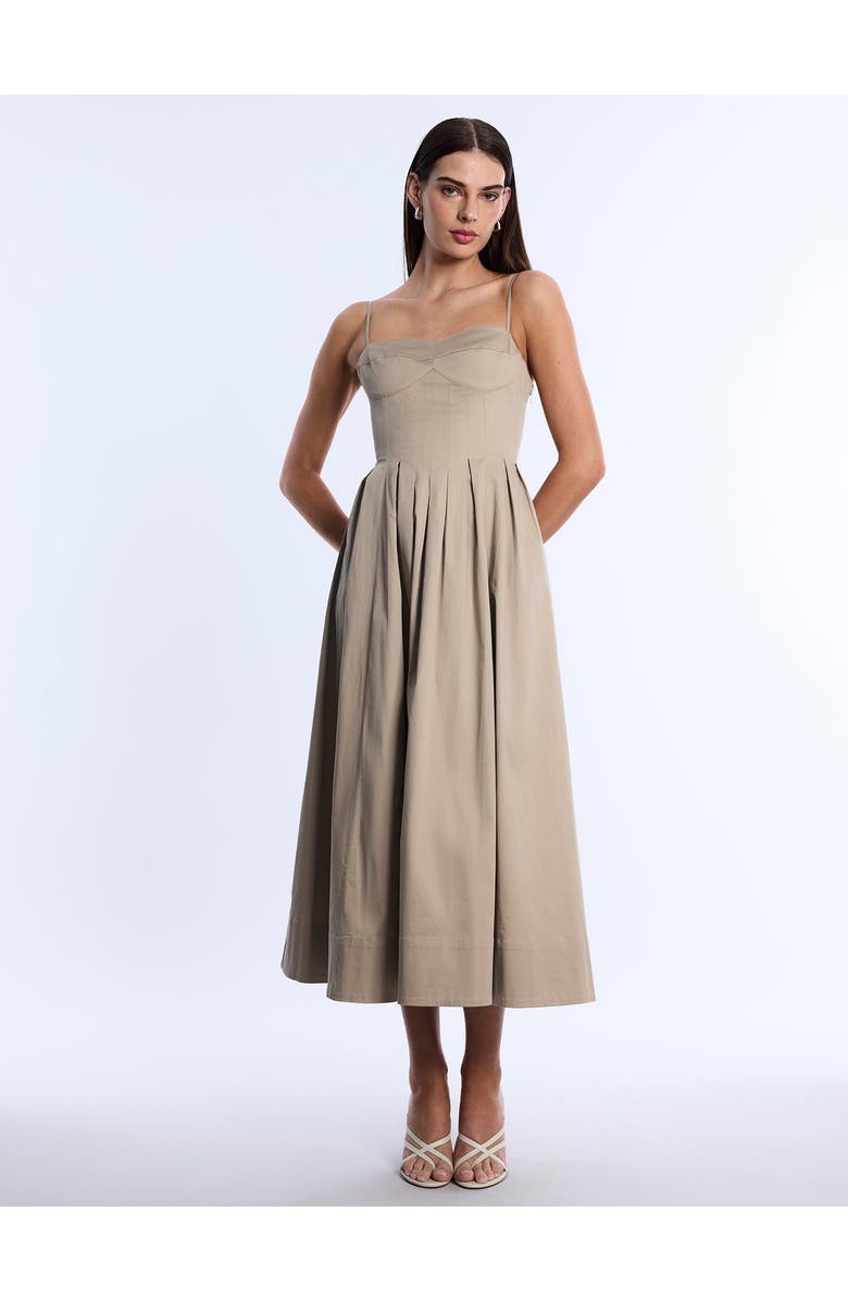 BCBGMAXAZRIA Fit and Flare Dress, Alternate, color, Sandstone