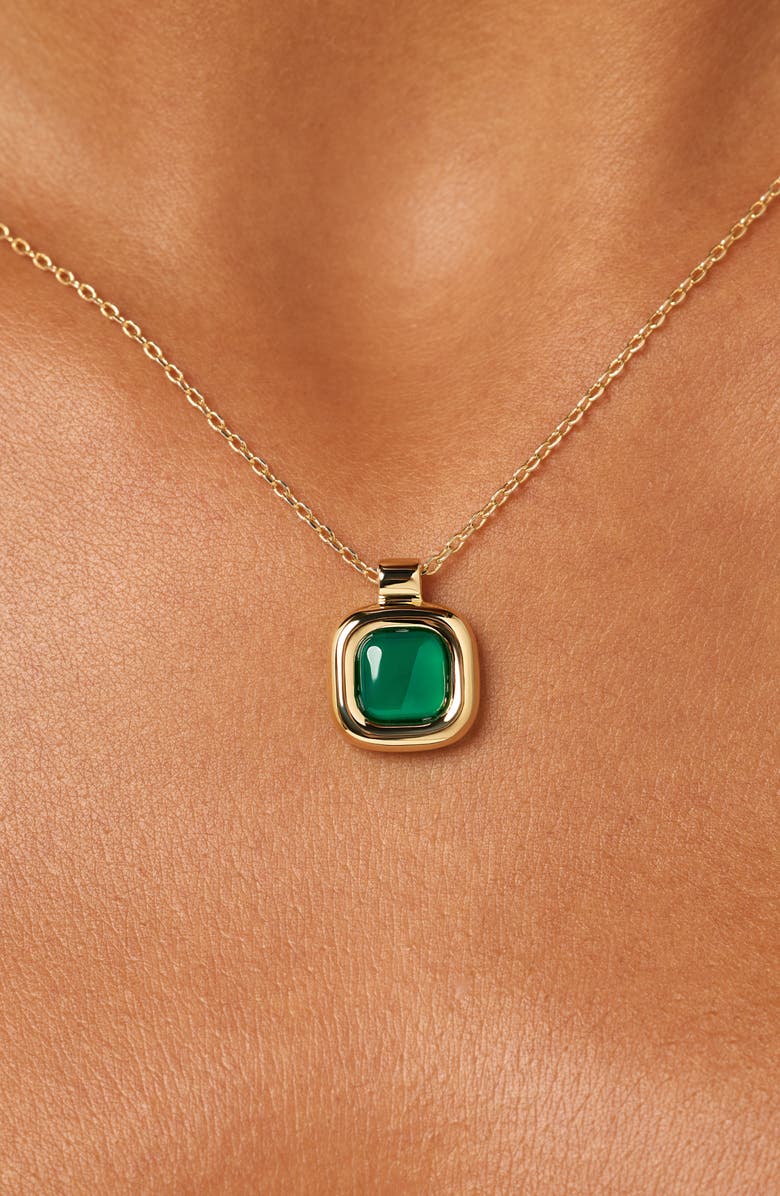 Ana Luisa Clara Pendant Necklace, Alternate, color, Gold / Green