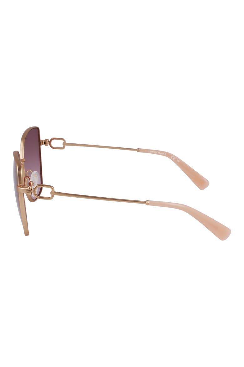 Foulonn 58mm Gradient Butterfly Sunglasses, Alternate, color, ROSE GOLD/GRADIENT BROWN