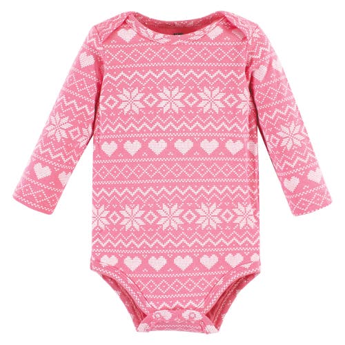 Hudson Baby Little Soft Cotton Long-sleeve One-piece 3pk