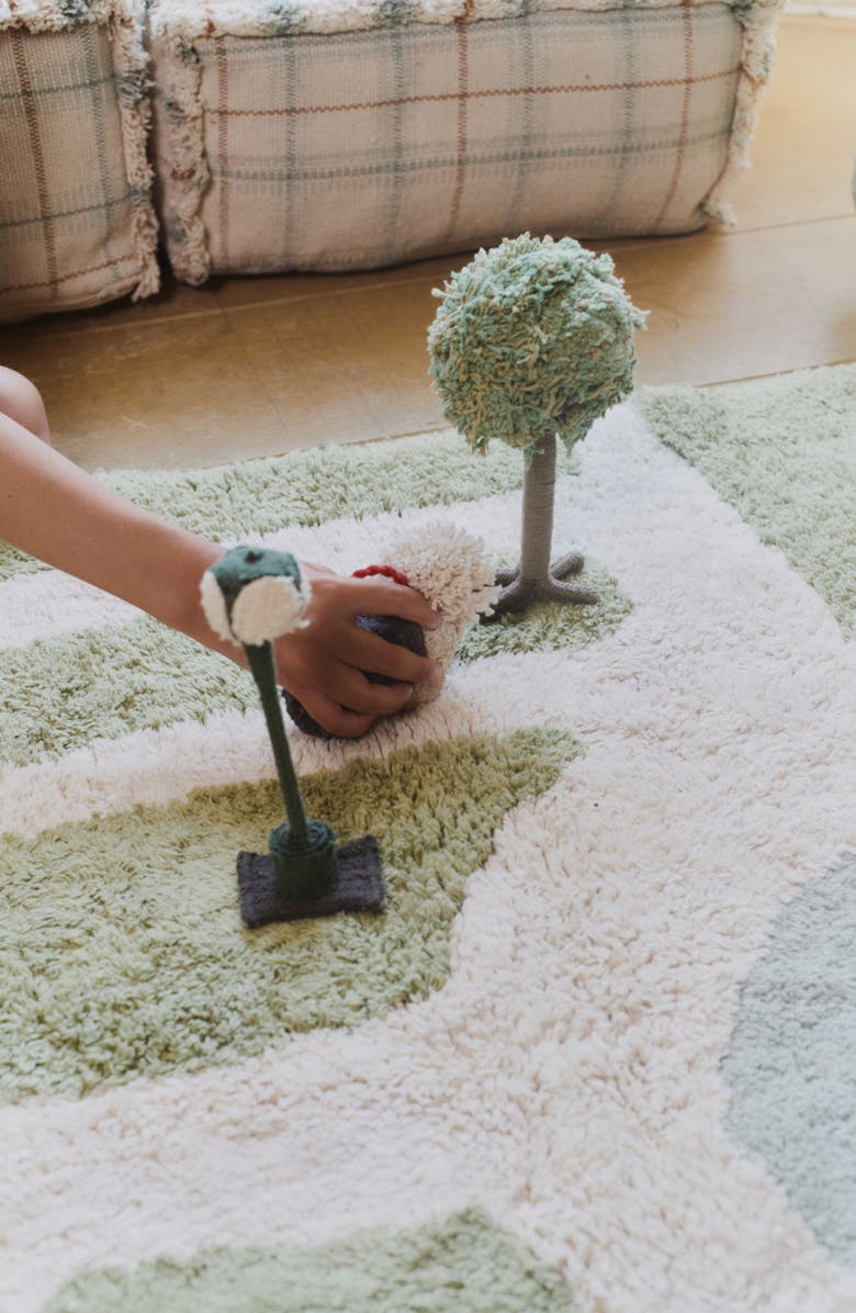 Lorena Canals Hyde Park Washable Cotton Blend Play Rug, Alternate, color, Green