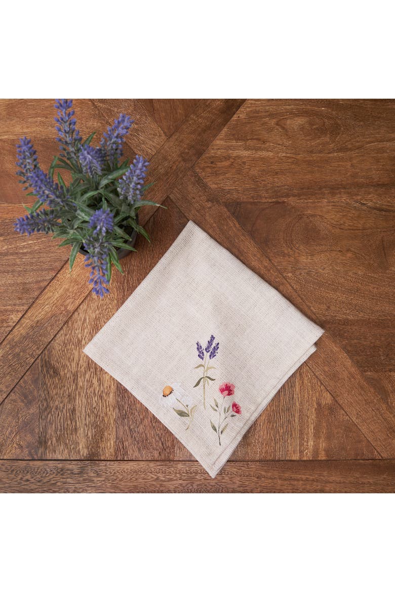 April Showers Napkin, Set of 6, Alternate, color, Brown