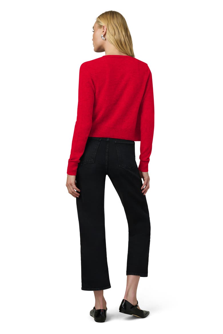 The Dani Crop Cashmere Cardigan, Alternate, color, HOLIDAY RED