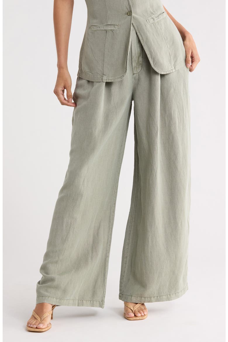 Hope Front Pleat Wide Leg Trouser, Main, color, SEAGRASS PIGMENT