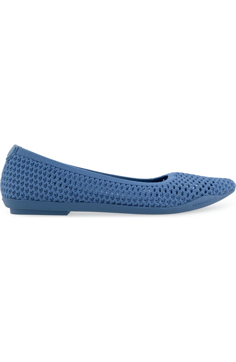 Aerosoles Danielle Knit Flat, Alternate, color, Blue Jean Knit Fabric