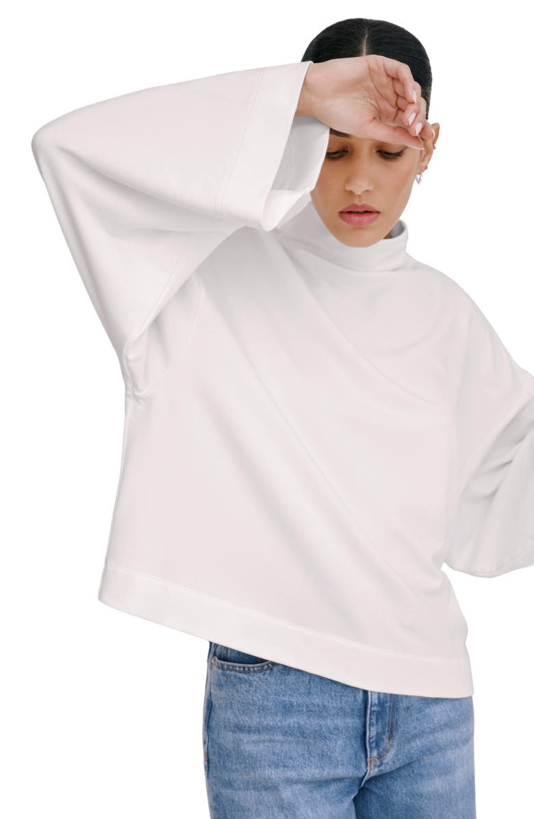 Marcella Amanda French Terry Sweatshirt, Alternate, color, Cream