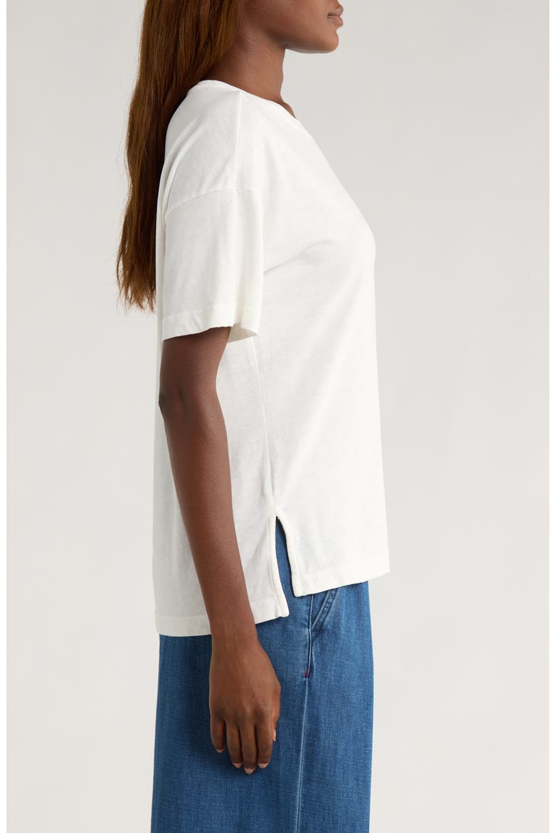 Oversize Cotton Slub T-Shirt, Alternate, color, WHITE