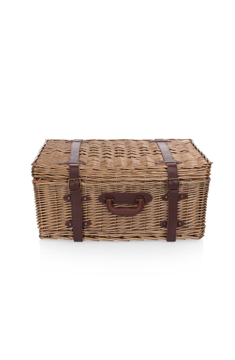 Picnic Time Charleston Picnic Basket, Alternate, color, Beige Canvas