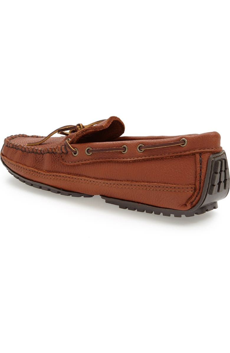 Minnetonka Moosehide Driving Shoe, Alternate, color,