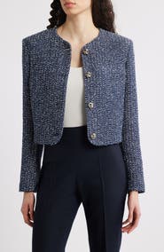 BOSS Jolena Crop Tweed Jacket