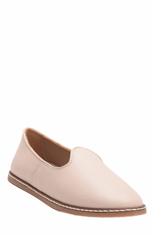 Epilogue Shoes Dalya Leather Slip On Flats in Beige Leather  product