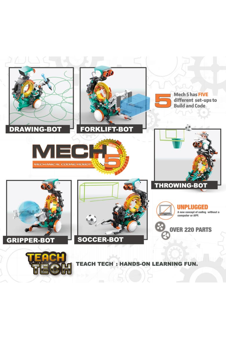 Mech 5 Mechanical Coding Robot, Alternate, color, Multicolored