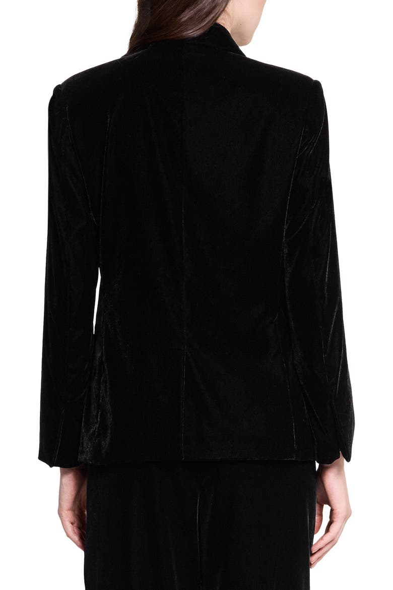 Shawl Collar Velvet Blazer, Alternate, color, BLACK - 001