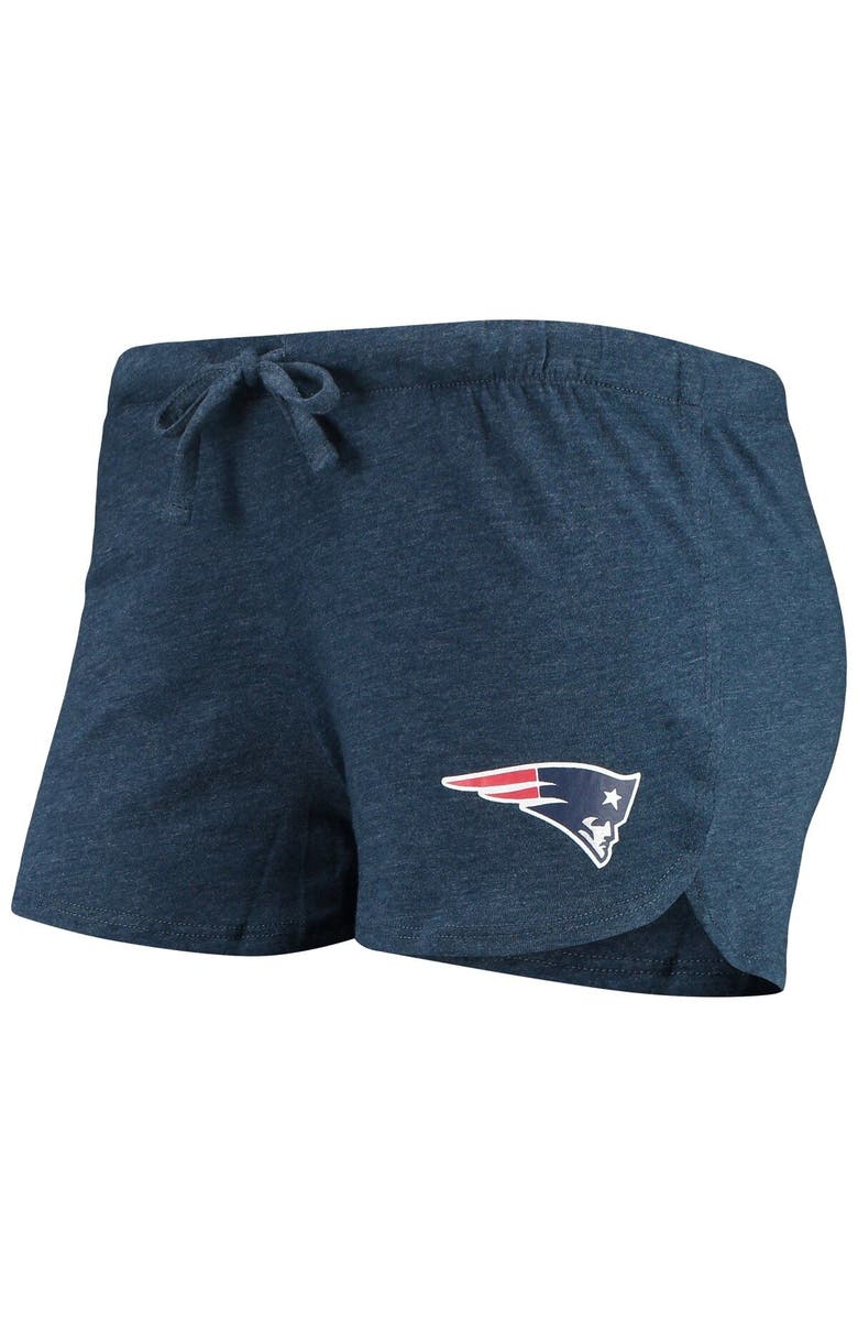 CONCEPTS SPORT Women's Concepts Sport Navy New England Patriots Meter Knit Long Sleeve Raglan Top & Shorts Sleep Set, Alternate, color, Heather Navy