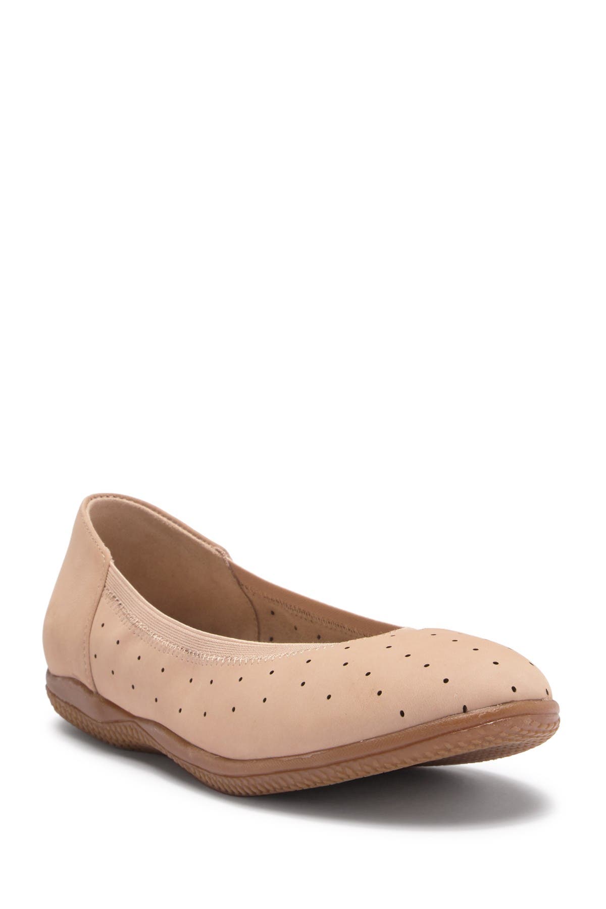 SoftWalk<sup>®</sup> 'Hampshire' Dot Perforated Ballet Flat, Alternate, color, 