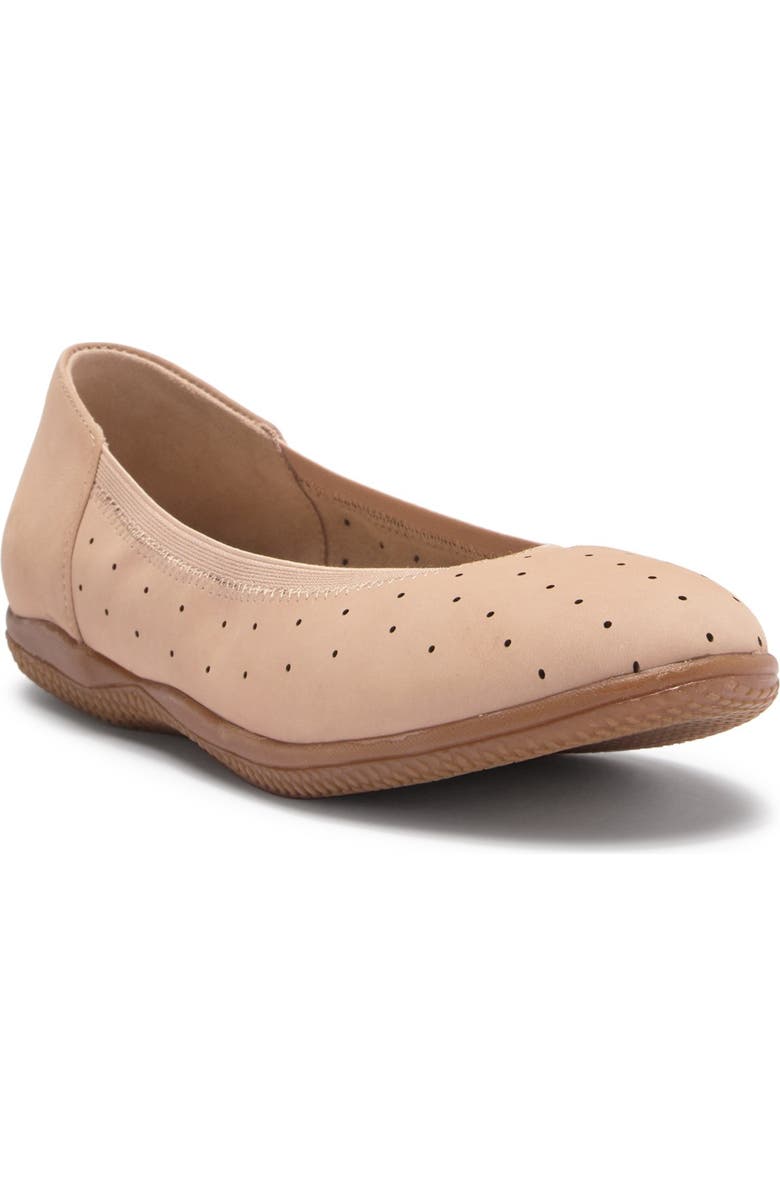 SoftWalk<sup>®</sup> 'Hampshire' Dot Perforated Ballet Flat, Alternate, color,