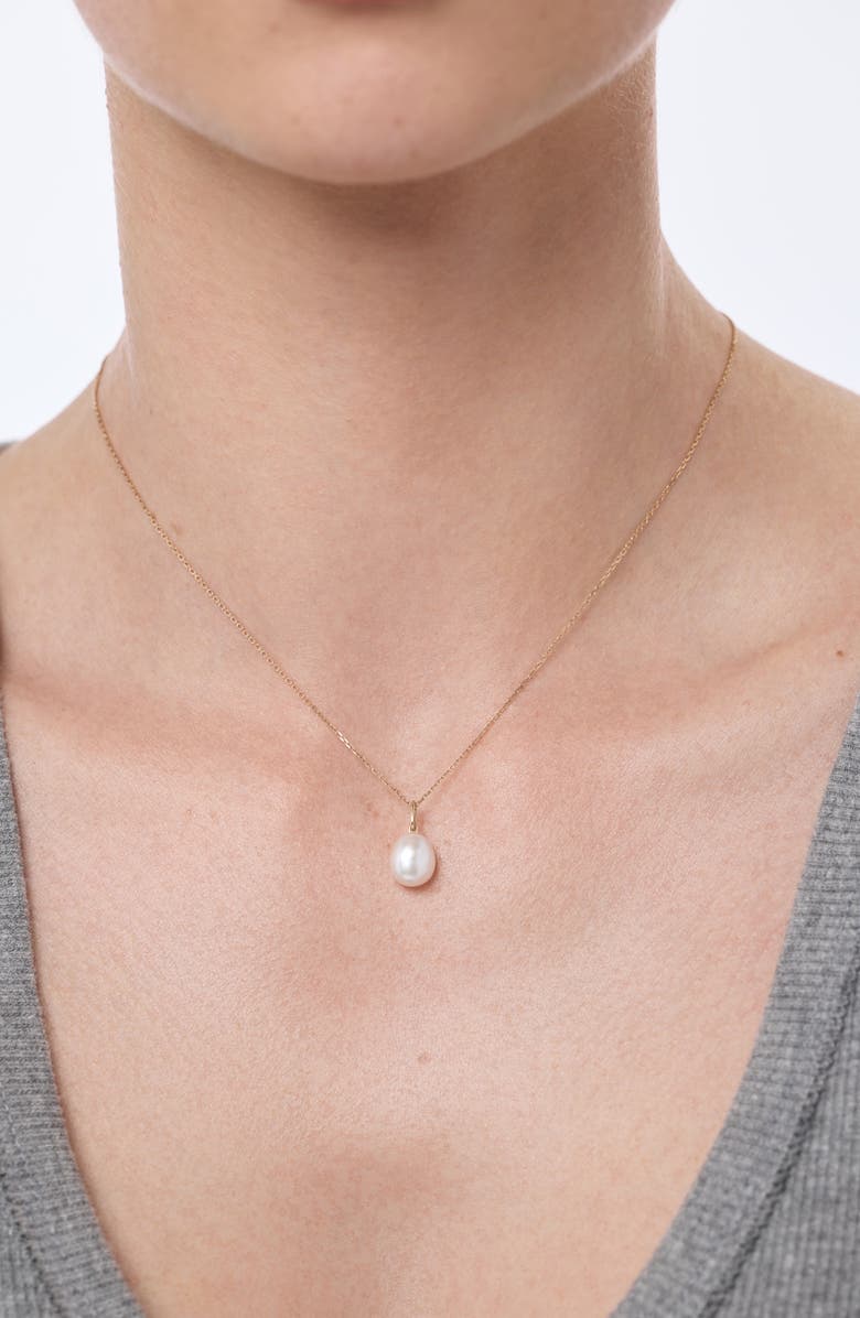 Ana Luisa Solid Yellow Gold - Organic Pearl Necklace, Alternate, color, Gold
