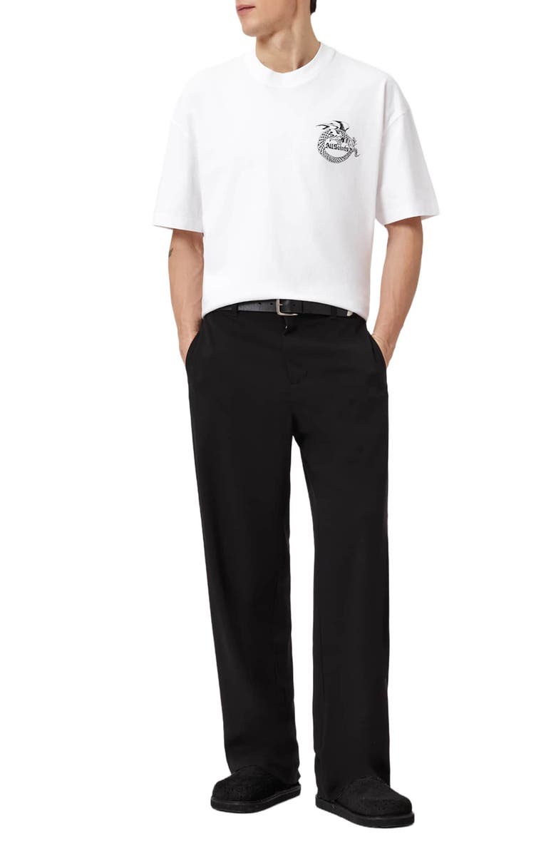 AllSaints Terra Cotton Graphic T-Shirt, Alternate, color, Optic White