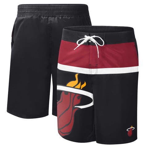 Men's G-III Sports by Carl Banks Black Miami Heat Sea Wind Swim Trunks