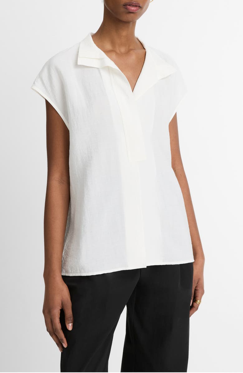 Vince Cap Sleeve Top, Alternate, color, Off White