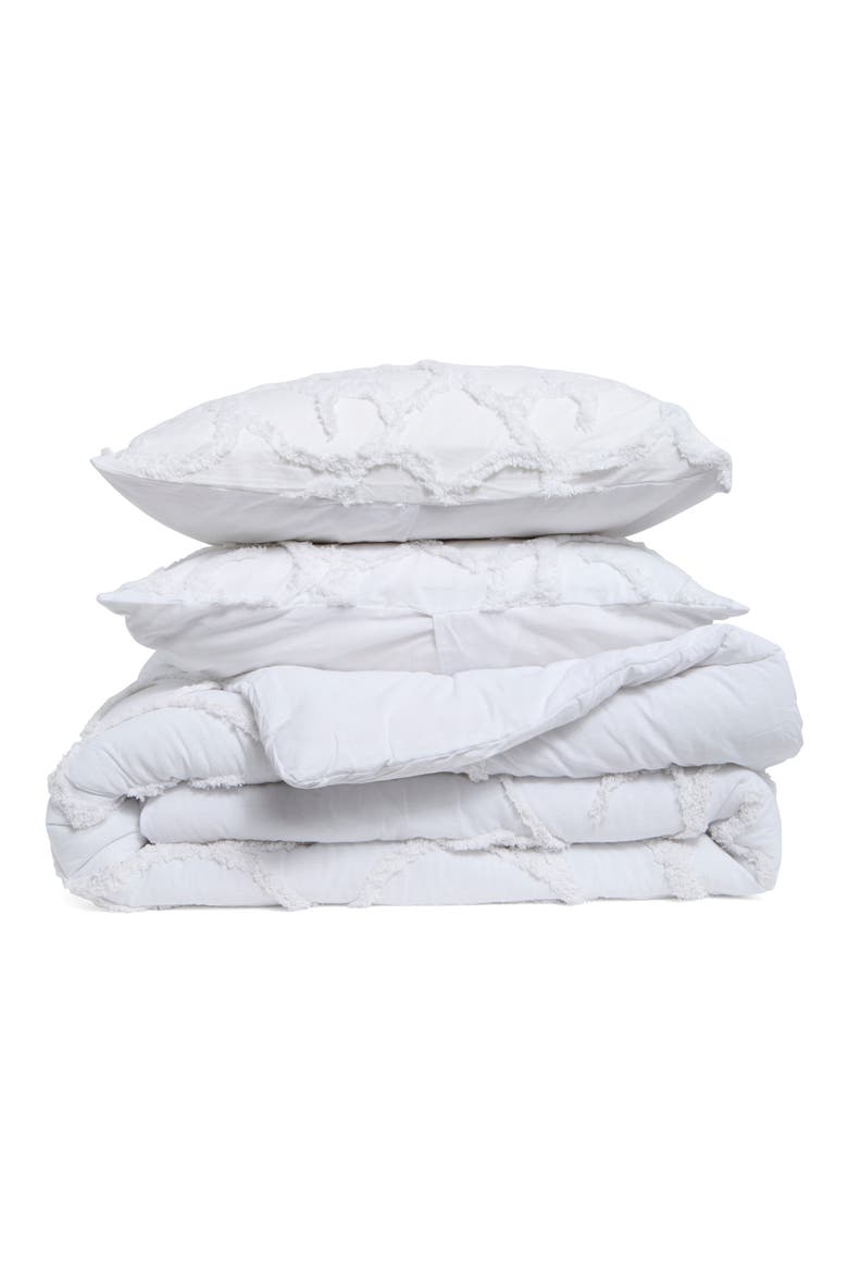 Tufted Comforter Set, Main, color, WHITE