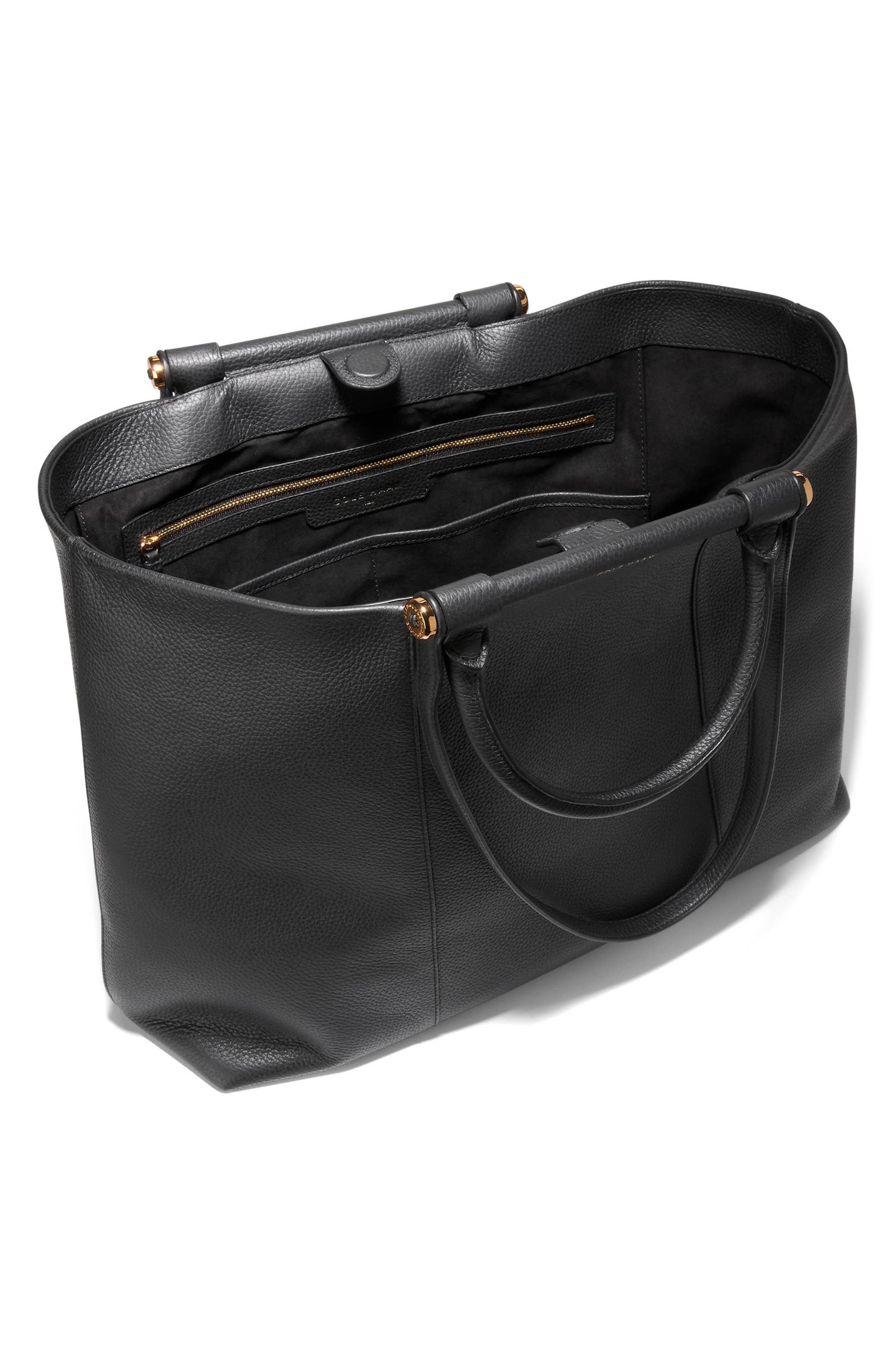 Cole Haan Catherine Leather Tote, Alternate, color, Black