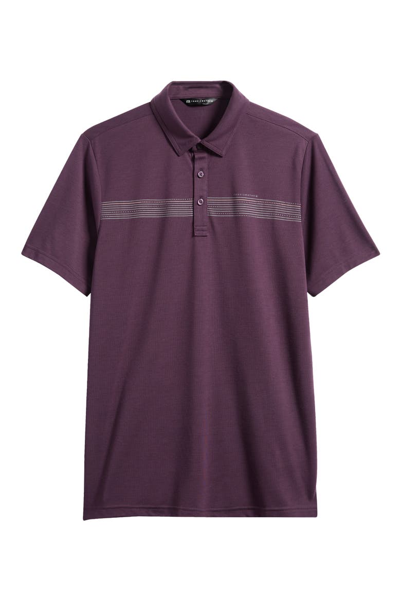 Coast Charted Chest Stripe Piqué Polo, Alternate, color, PLUM