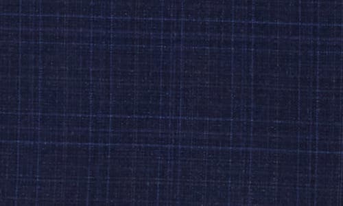 Tahari Slim Fit Plaid Blazer In Navy