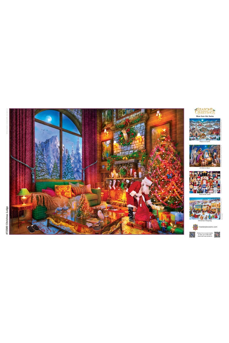 Christmas Lodge 1000 Piece Jigsaw Puzzle, Alternate, color, Multicolor