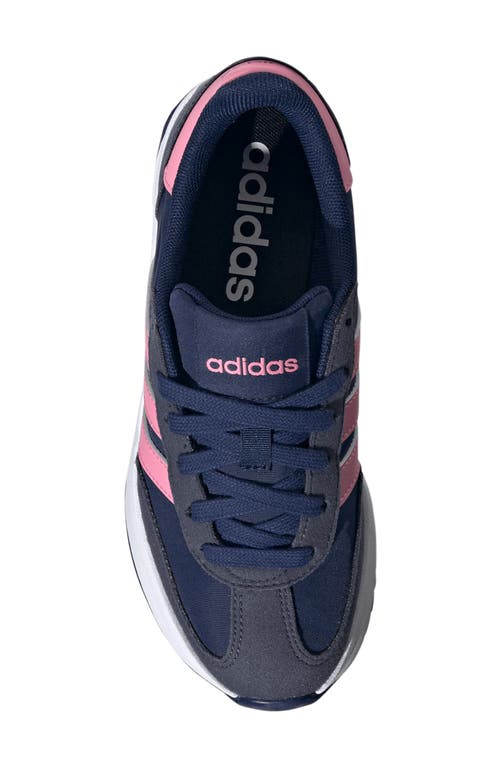 Adidas Originals Adidas Kids' Run '70s 2-0 Sneaker In Dark Blue/pink/navy