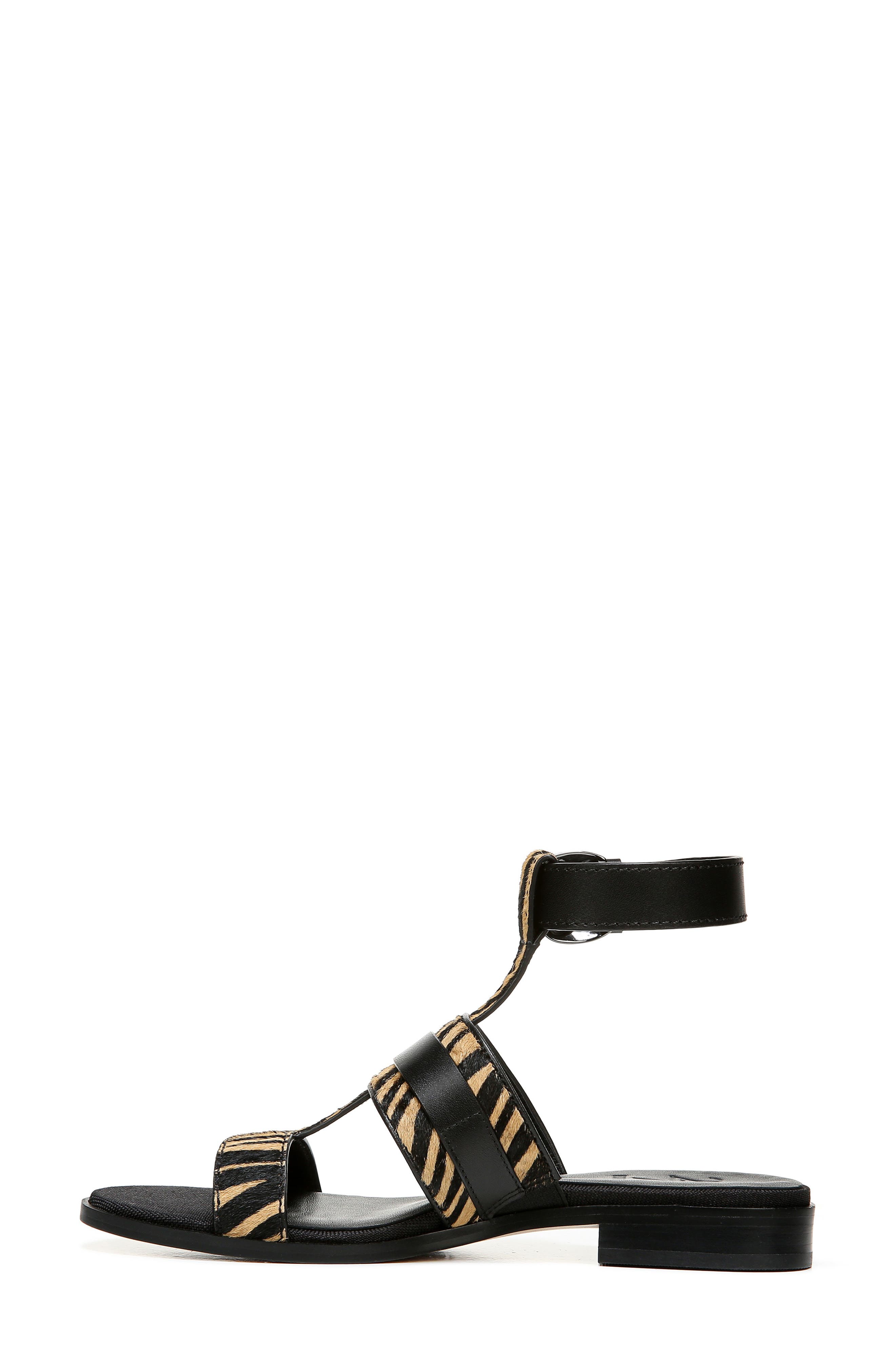 Elva Sandal, Alternate, color, ZEBRA PRINT CALF HAIR