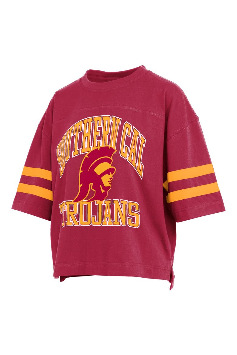 Women's Pressbox  Cardinal USC Trojans Wayne Tyler Cropped T-Shirt, Alternate, color, Cardinal