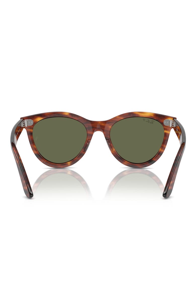 Wayfarer Way 54mm Polarized Oval Sunglasses, Alternate, color, STRIPED HAVANA