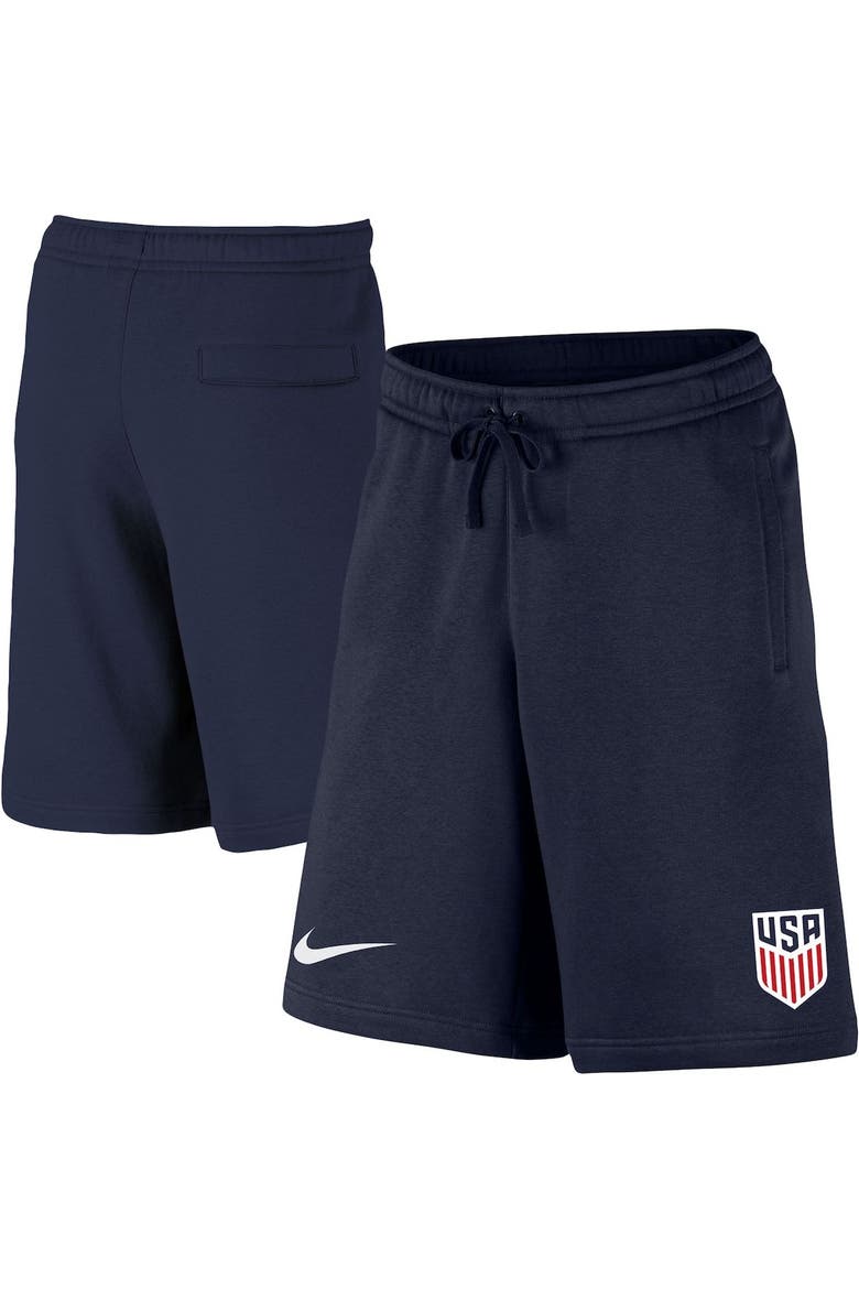 Men's Nike Navy USMNT Club Fleece Shorts, Alternate, color, Navy