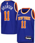 Nike Youth Nike Jalen Brunson Blue New York Knicks Swingman Jersey - Icon Edition
