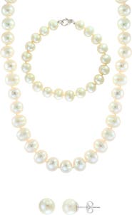 EFFY Three-Piece Freshwater Pearl Necklace, Bracelet and Earrings Set