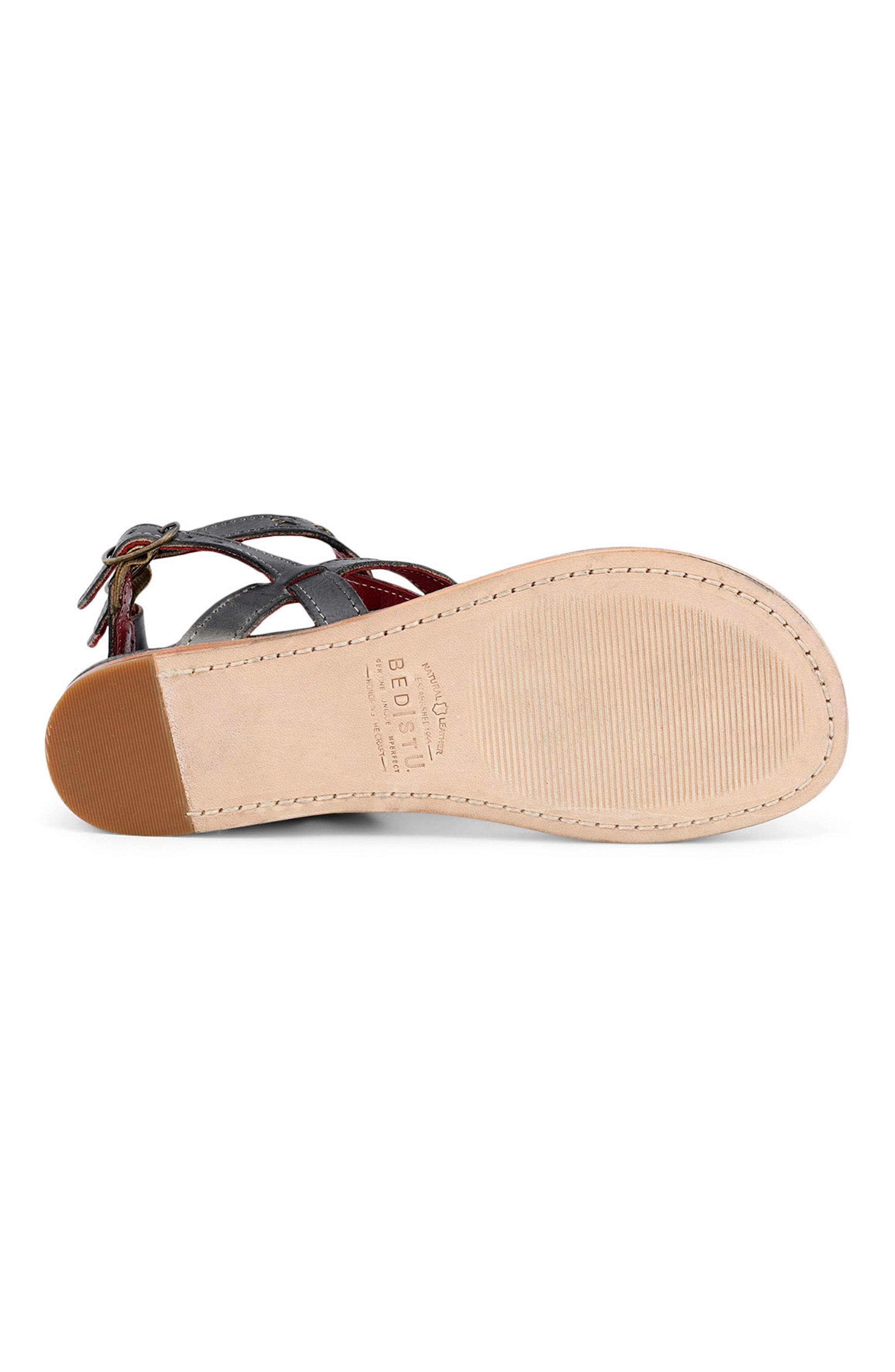 Bed Stu Moon Toe-Post Sandal, Alternate, color, Black Rustic