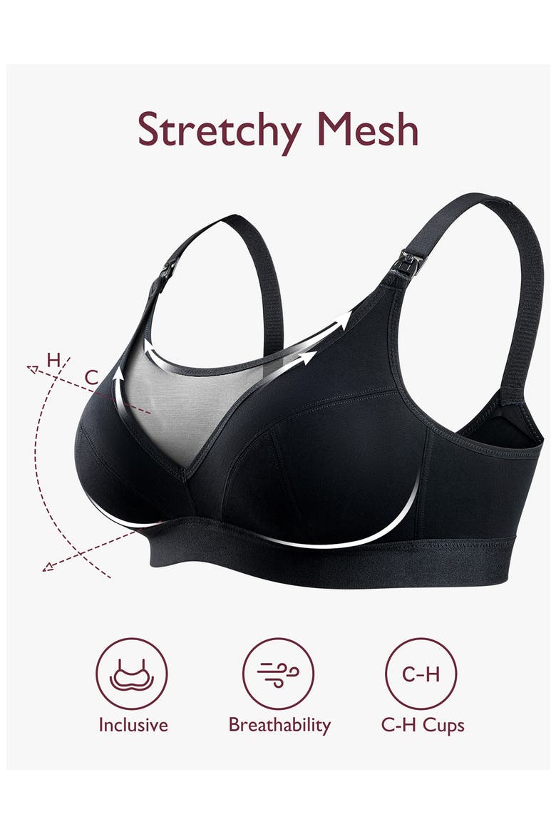Hf018 Pumping & Nursing Bra, Alternate, color, BLACK
