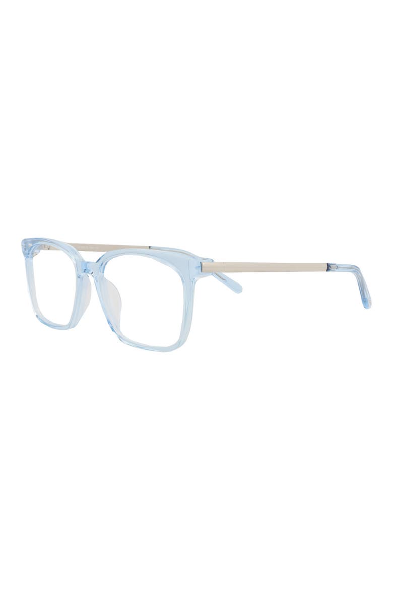 51mm Rectangular Optical Glasses, Alternate, color, BLUE SILVER TRANSPARENT
