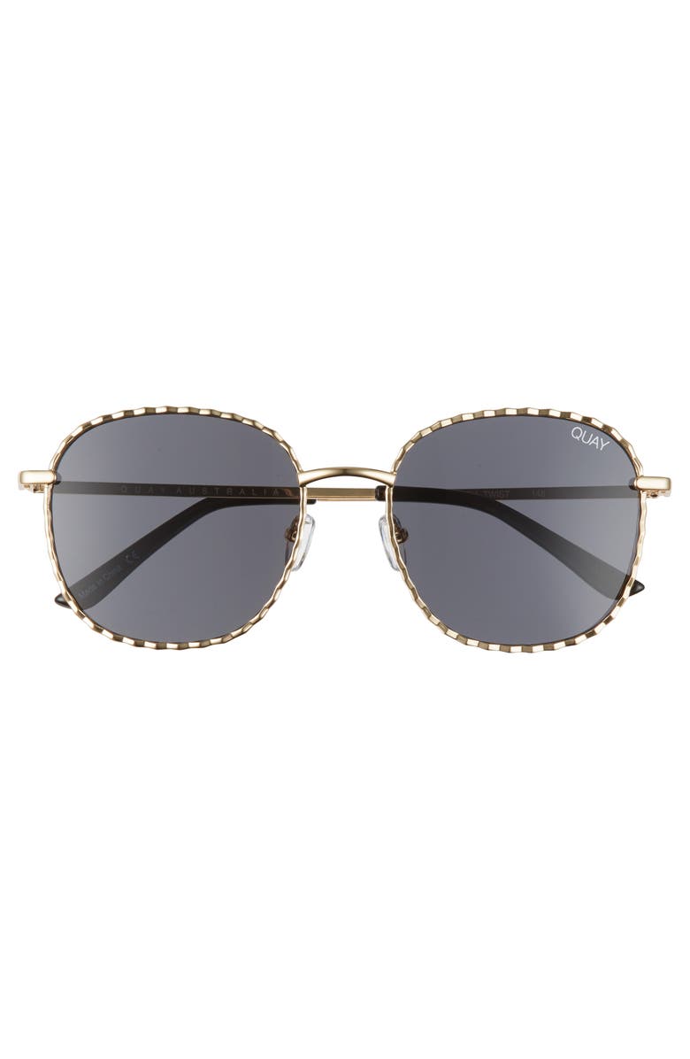 QUAY Jezabell Twist 56mm Round Sunglasses, Alternate, color,