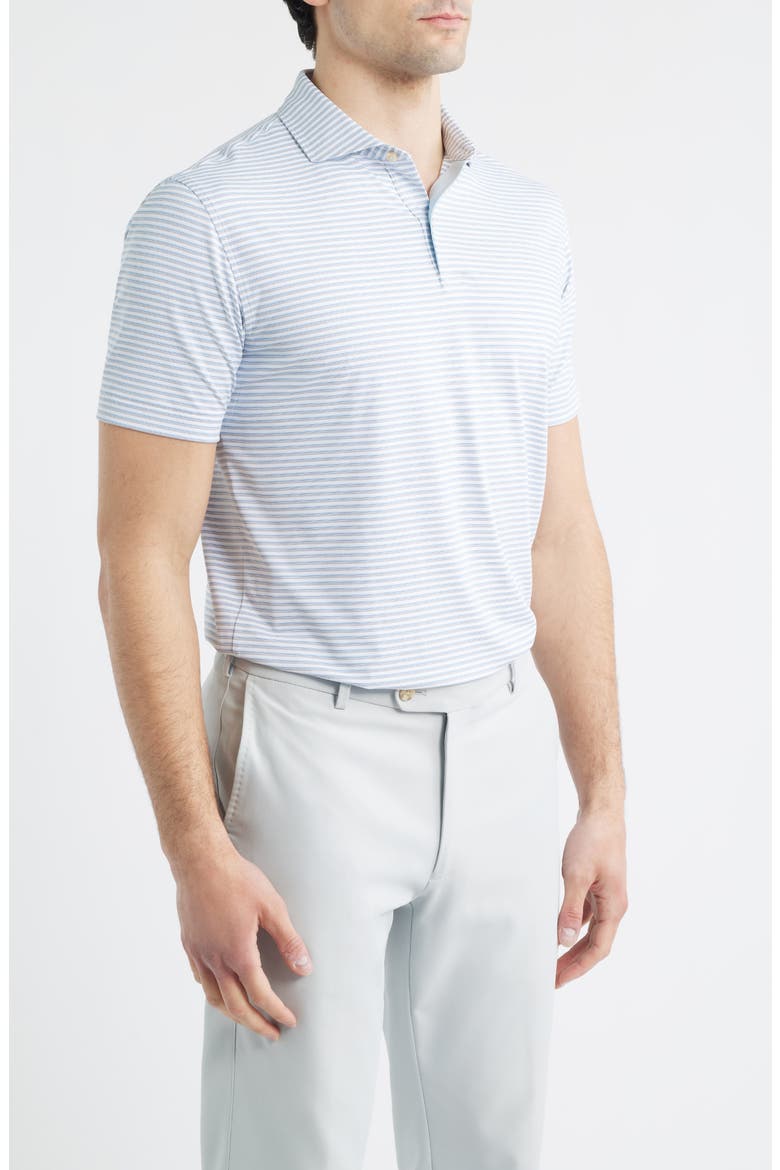 Echo Performance Jersey Golf Polo, Alternate, color, WHITE / GALE GREY