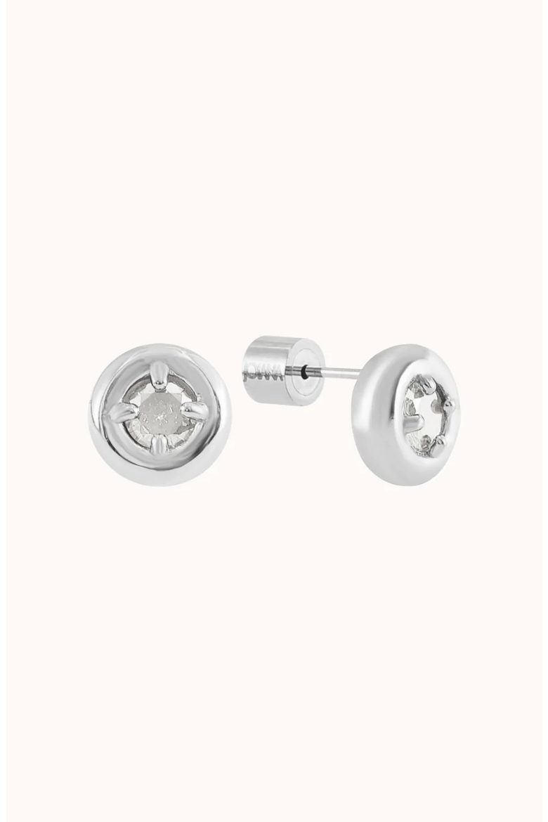Lila Earrings, Main, color, White Silver / Crystal