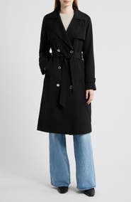 Michael Kors Drapey Tie Waist Trench Coat
