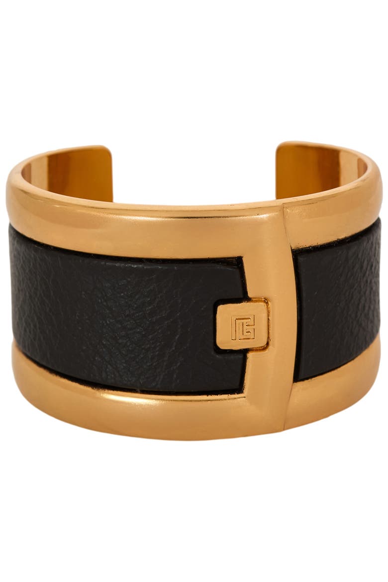 Anthem bracelet in brass and resin, Main, color, black