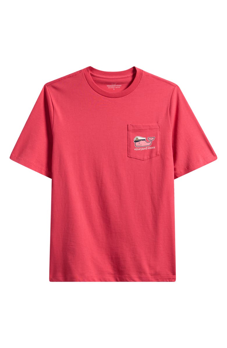 vineyard vines Kids' Lobster Bake Cotton Graphic Pocket T-Shirt, Main, color, Sailors Red