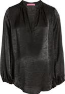 Maternal America Mandarin Collar Maternity Blouse