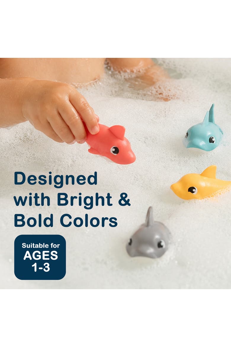 12pc Floating Shark Bath Toys for Toddlers Colorful Wind Up Swimming Sharks Interactive and Battery Free Water Play, Alternate, color, Multicolor