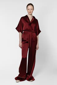 Roksanda Nael Satin Wide Leg Trousers