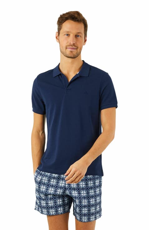 Men's Solid Cotton Polo