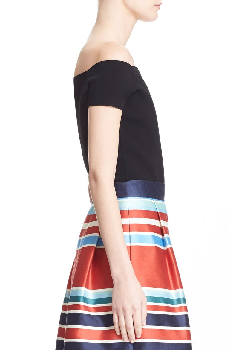'Angel' Off the Shoulder Knit Top, Alternate, color, BLACK